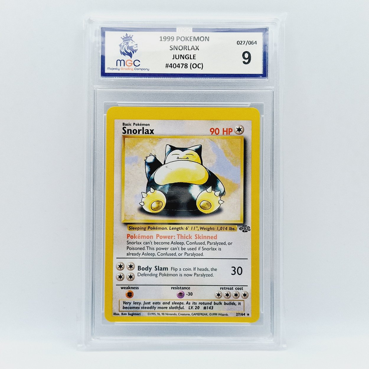 Snorlax (Rare OC Error Card) - Jungle 1999 - MGC 9